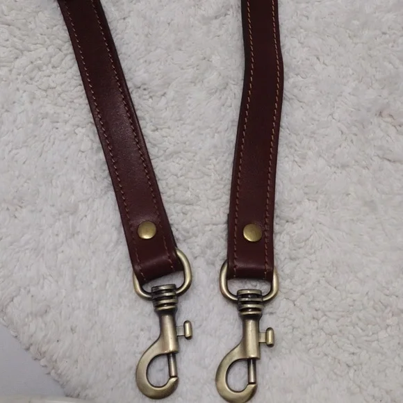 Brown Leather Shoulder Strap Adjustable 40 1/2"-46" L x 1" W #135-44 - Picture 8 of 16